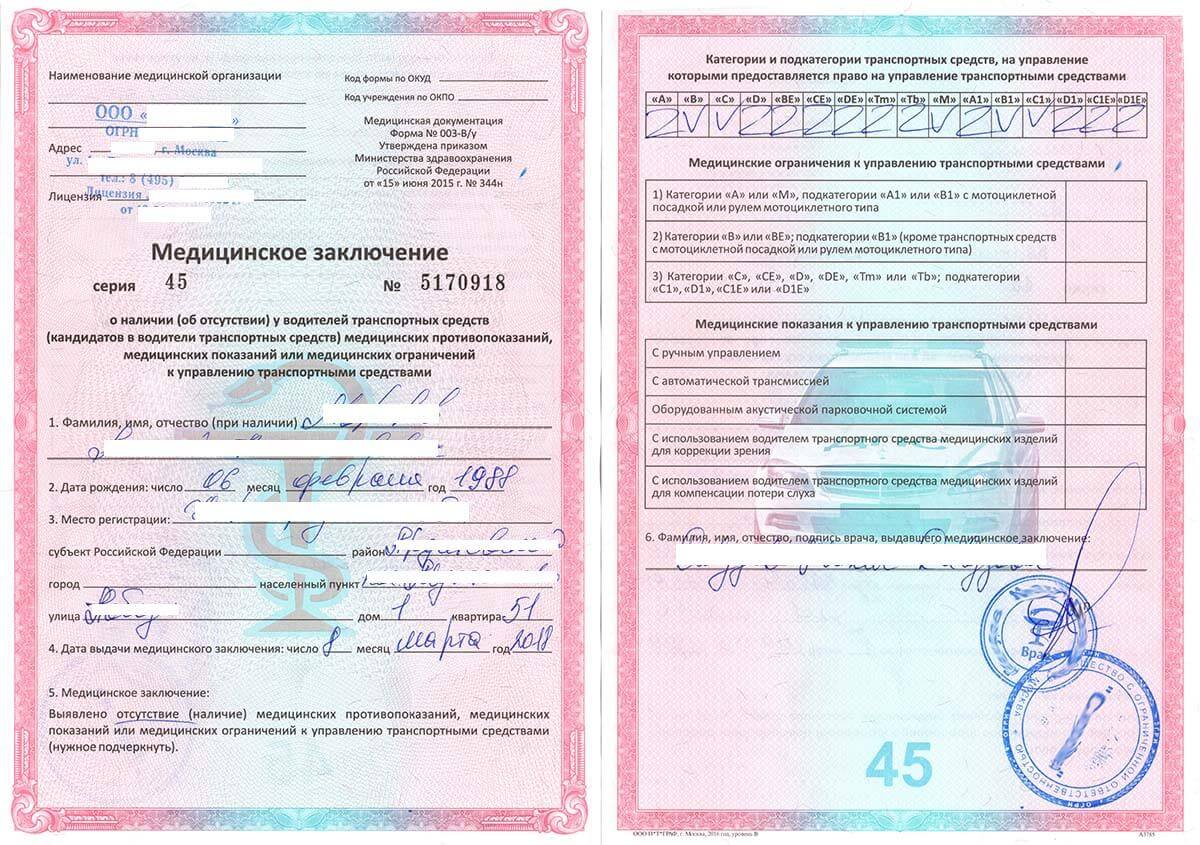 купить медкомиссию для водительских прав без прохождения врачей в Москве